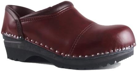 TroentorpClogs, Picasso Bastad Slip On Steel Toe Non Slip Womens Leather Wooden Nursing Chef Work Swedish Clogs