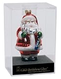 3.5 Shiny Santa Claus Glass Christmas Ornament #822006