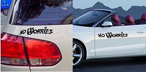 Car stickers vw volkswagen scirocco golf r20 gti NO WORRIES reflective stickers: BLACK