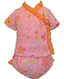 : Baby Lulu Pop Art Small Floral Ruffle Side-Tie Tee