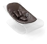 Bloom Coco Plexistyle Baby Lounger with Seat Pad, Transparent Frame, Pad Henna Brown