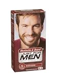 Just for Men Brush in Color Gel, Mustache & Beard, Medium Brown M-35, 1 kit, (Pack of 3)