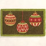 Three Ornaments Coir Doormat-Christmas