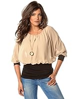 Bleu Marine Top Nirvanna (Beige)