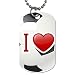 2 Sided Dog Tag of I Love Soccer (Hertha Berlin, Atletico Madrid, Olympique Marseille, Shakhtar Donetsk, Hamburg SV, AZ Alkmaar, Werder Bremen, Nacional, Deportivo Toluca, Panathinaikos, Libertad) - Football
