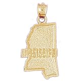 14K Gold Pendant Off the Map 1.8 - Gram(s)