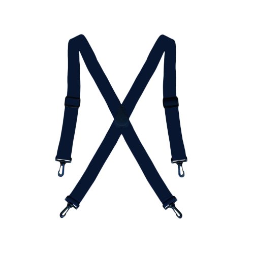 No-Buzz X Back Airport Travel Suspenders, Clips Hook to Belt Loops, 48 or 54 In.
