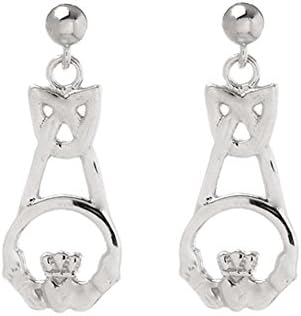 Claddagh Knot Drop Earrings