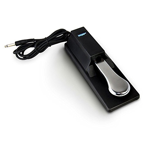 HQRP Sustain Pedal Piano Style for Korg Pa3X / Pa3X Le / Pa3XLe / PA600 / PA600QT / PA900 Keyboard Footswitch, Damper Pedal + HQRP Coaster