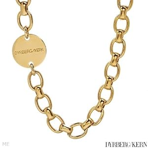 DYRBERG/KERN of DENMARK! Goddess Collection Polished and Assembled by Hand Beautiful Shiny Gold Finish Plating Necklace