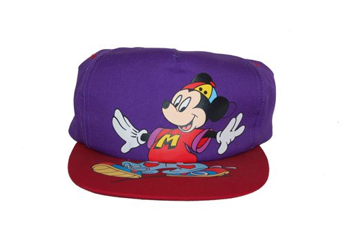 Youth Disney Mickey Mouse Cool Man Hat – Purple // Maroon Bill