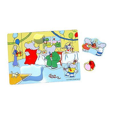 Vilac - 2512 - Babar - Encastrement anniversaire Babar (6 pièces)