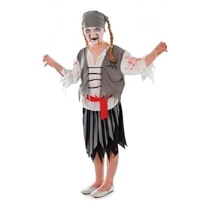 Zombie Pirate Girl - Kids Costume 5 - 7 years