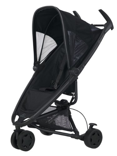 Imagen 2 de Quinny 65606130 Zapp Black Line - Silla de paseo con cesto de la compra, capota, protector para la lluvia, pinza para sombrilla y adaptador para capazo (3 ruedas), armazón y asiento color negro