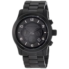 Michael Kors Blacked Out Runway Chronograph Mens Watch MK8157: Michael Kors: Watches