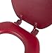 Ginsey Cushioned Soft Toilet Seat for Stylish Bathroom Décor, Merlot Red, Standard