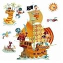 Pirates Ship Re Positionable Wall Stickers