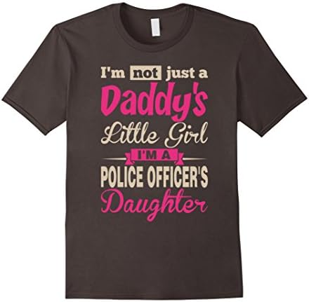 Men's Im Not Daddy Little Girl Im Police Officer Daughte T-Shirt Large Asphalt