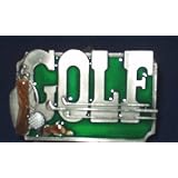 GOLF PEWTER SPORTS BELT BUCKLE BY SISKIYOU