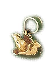 Dazzlers Solid 14k Gold 3D Duck Charm Pendant Available in three colors from jewelsberry (weights: 2.0 grams only)