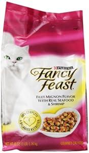Purina Fancy Feast, Filet Mignon Flavor with Real Seafood & Shrimp, 3-Pound Bag