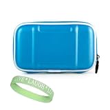 Light Blue EVA Case for Western Digital Portable Hard Drive Models (My Passport Essential , For Mac , Elite , Studio , and WD Elements Portable) + Live*Laugh*Love Wrist Band !!! (Hard Drives Not Included)