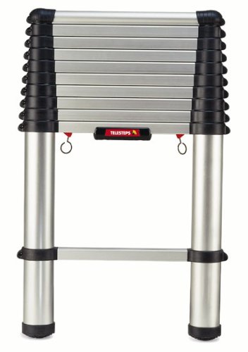 Tools: Telesteps 10 1/2 Foot 250 Pound Duty Rating Aluminum Telescoping Extension Ladder #1400T