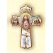 Wooden Wall Cross - Sacred Heart Of Jesus - MADE IN ITALY