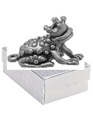 Art and Craft Supply: Gift Boxed Sterling Silver Frog Prince Charm Animal Jewelry Pendant - Happy People Gear