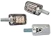 LED ATOM INDICATORS, CHROME BODY, PAIR