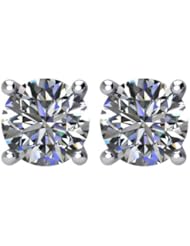 Diamond Earrings On 14k White Gold *Choose Your Own Diamond Size*
