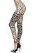 Always Women's Juniors Full Length Beige Floral Printed Stretch Leggings
