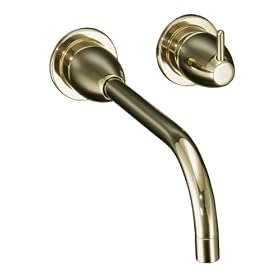 Kohler K-T197-AF Falling Water Wall-Mount Lavatory Faucet Trim with 10-1/4" Spout, Valve Not Included, Vibrant French Gold