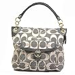 Coach Outline Signature Penelope Buckle Hobo Zip Top Bag 18875 Slate Gold