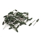 uxcell 軸付き砥石　研磨　ルーター　ダイヤモンド研削　研磨ヘッド　マウントポイント　コーンヘッド　金属　ヘッド直径3mm　100個入り