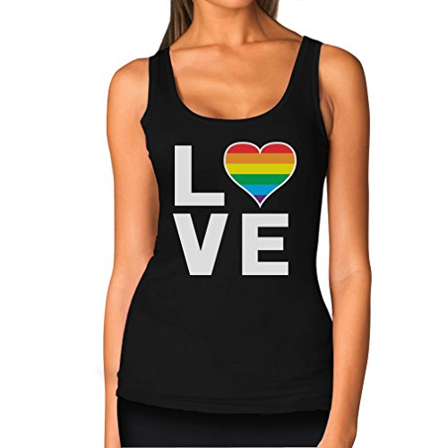Gay Love - Rainbow Heart Gay & Lesbian Pride Women Tank Top