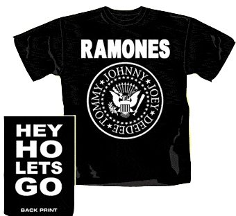 Official Licensed T Shirt RAMONES Hey Ho Lets Go S