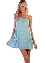 Striped Print Short Summer Polyester/Rayon  Dress