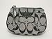 Coach Signature Soho Mini Skinny Coin Bag Case with Key Chain 42055 Black White