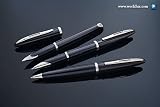 Waterman Carene Black Sea Fountain Pen - Black/Silver, Fine Nib 89572