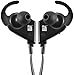 STEREO WIRELESS BLUETOOTH HEADSET-In-Ear Headphones-Loud Bass-Magnetic Power-Noise Cancelling Mic-Sweatproof for Running Gym Sports-iPhone 6s 6 SE plus Galaxy S7 S6 edge Android Phone (Black/Black)