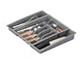 Zeller 24887 Range-couverts modulable en plastique 28-48 x 38 x 6,5 (Gris) (Import Allemagne)