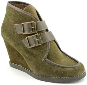 Charles David Chelle Womens Size 7.5 Green Suede Fashion Ankle Boots
