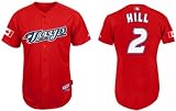 Toronto Blue Jays Aaron Hill #2 Alternate Home Cool Base Red Jerseys (XL/52)