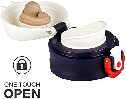 TopFriday Vacuum Insulation Mug One-touch Open Type, 12-Ounce, White