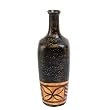 Handmade Terracotta Vase Brown With Tribal Band Motif