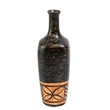 EXP Handmade Terracotta Vase Brown With Tribal Band Motif