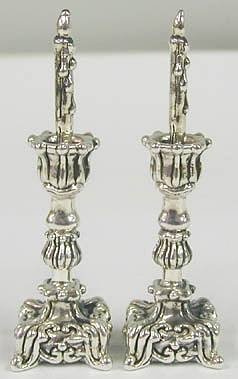 Sterling Silver Shabbat Candlesticks C-2597