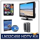 Samsung LN32C450 32 HDLCD TV, 720p, HDMI, Built-in DTV Tuner, AV Home Theater Power Protection (6 outlet 2100 joules protection), Calibration DVD (Brings out your HDTV's Full Potential), High-performance Hook-Up & Maintenance Kit