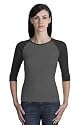 District Threads Ladies 3/4 Sleeve Raglan Tee DT206